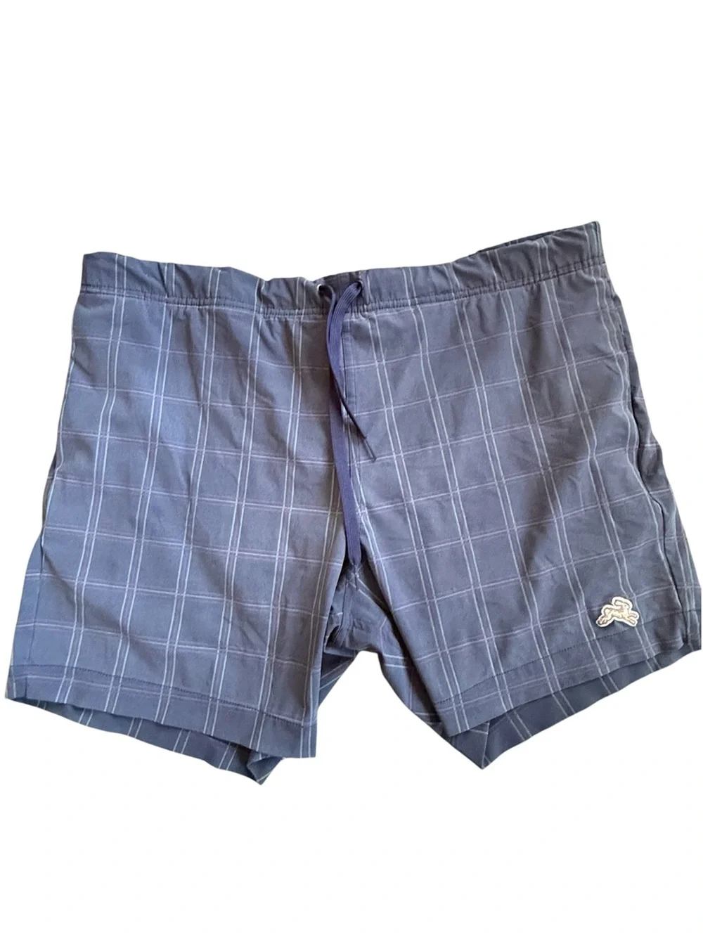 Tracksmith Men’s Blue Purple Grid Short